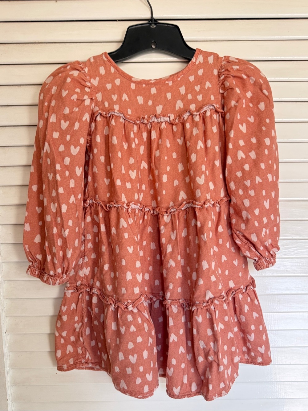 Cat & Jack Pink Polka Dot Layered Ruffle Dress 6/6X